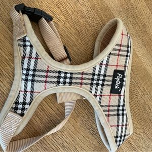 Beige Plaid Dog Harness - Comfortable Chest Harness